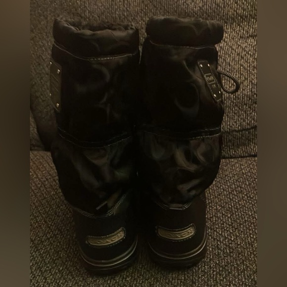 Coach Shiane all weather winter boots 5.5 women’s black logo - Picture 6 of 9